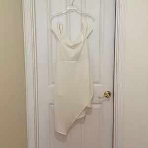 Fashion Nova white off-the-shoulder dress